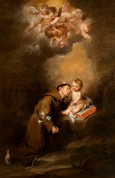 San Antonio de Padua con el Niño obra, obra de Bartolomé Esteban Murillo