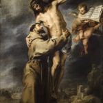 San Francisco abrazando a Cristo en la cruz – Murillo