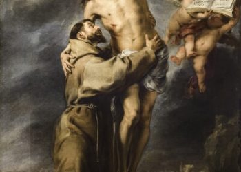 San Francisco abrazando a Cristo en la cruz – Murillo