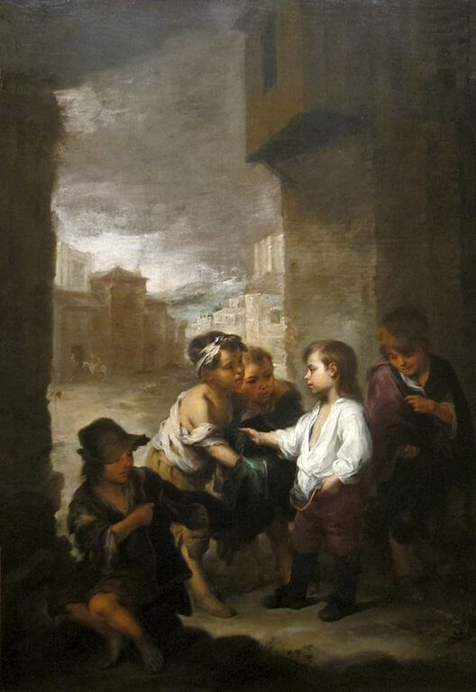 Santo Tomás de Villanueva repartiendo su ropa, obra de Bartolomé Esteban Murillo