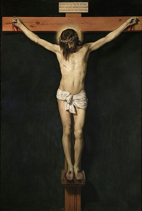 Cristo Crucificado, obra barroca del pintor Diego Velázquez. Pintura barroca Española.