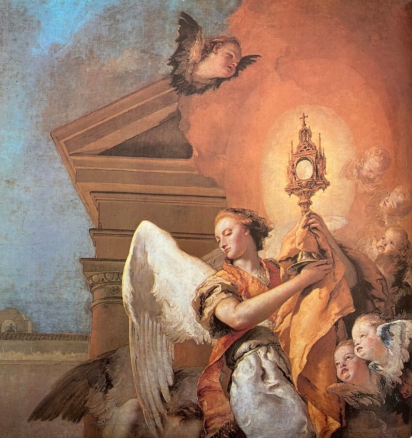 Ángel portador de la Eucaristía obra de Giovanni Battista Tiepolo
