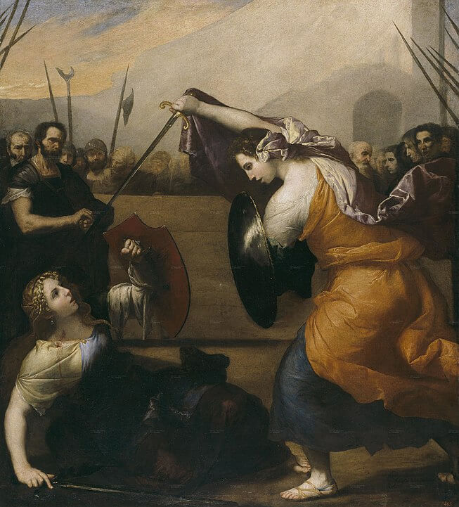 Combate entre mujeres o duelo entre mujeres obra de Ribera