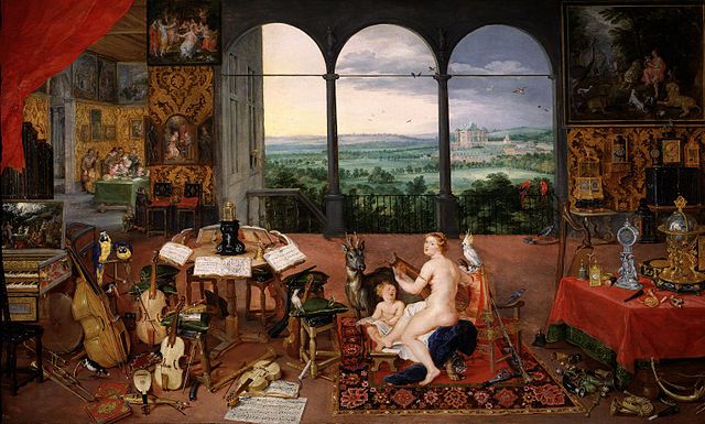 El sentido del oído obra de Jan Brueghel y Pedro Pablo Rubens