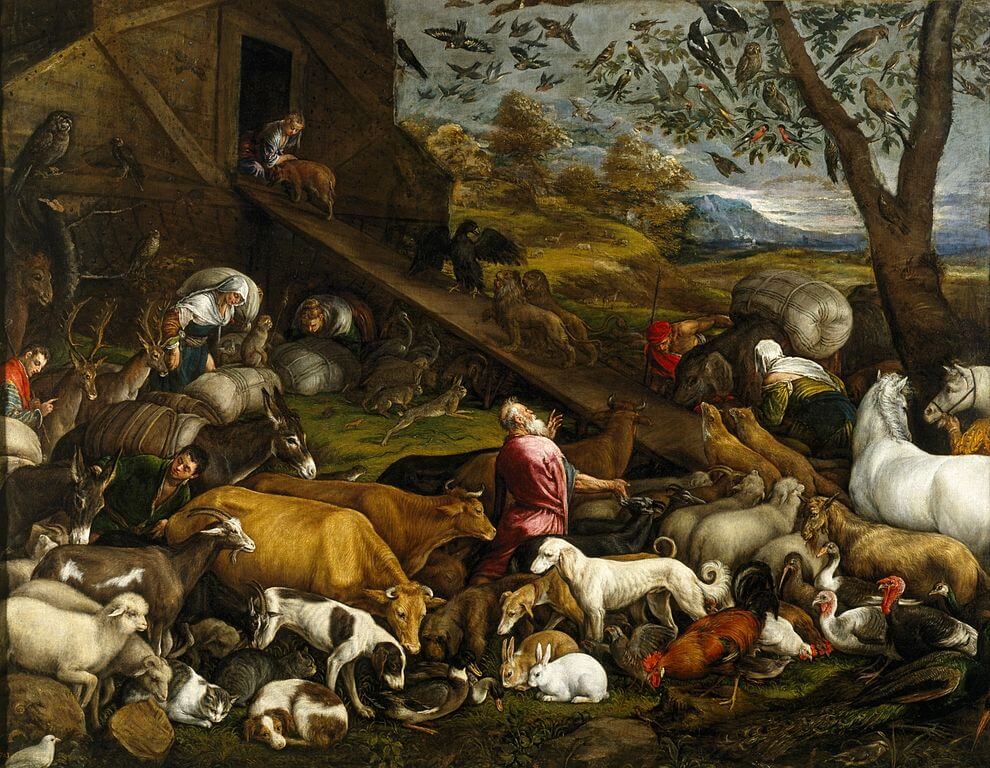 Entrada de los animales en el arca de Noé obra de Jacopo da Ponte Bassano