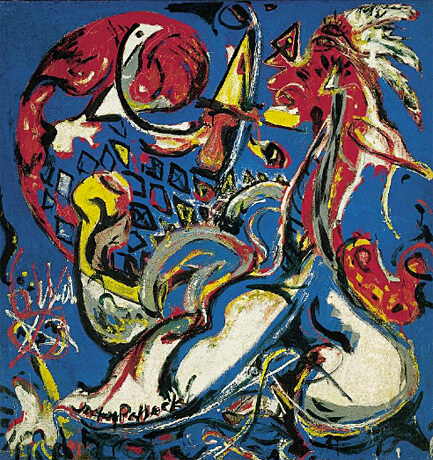 La mujer-luna divide el círculo - Jackson Pollock