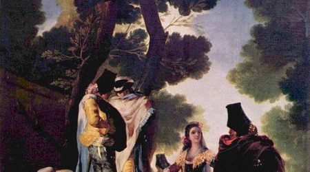 La maja y los embozados – Francisco de Goya y Lucientes