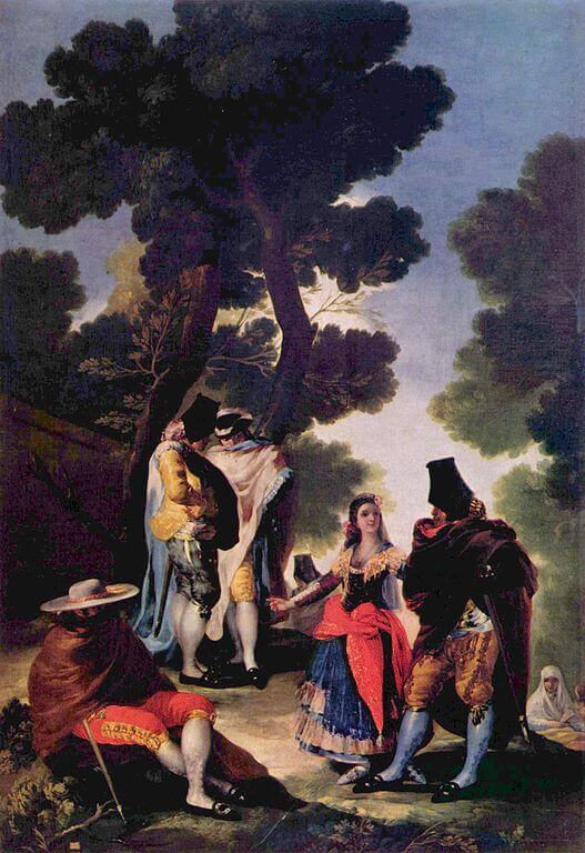 La maja y los embozados de Francisco de Goya