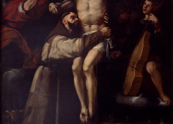 San Francisco abrazando a Cristo crucificado – Francisco Ribalta