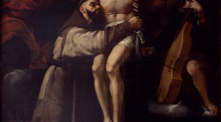 San Francisco abrazando a Cristo crucificado – Francisco Ribalta