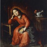 Virgen niña dormida – Francisco de Zurbarán